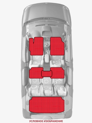 ЭВА коврики «Queen Lux» комплект для Dodge Grand Caravan (4G)